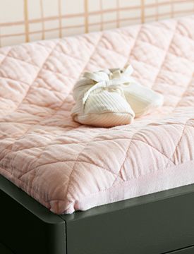 Supersoft Elegant Pink Organic Cotton Gauze Baby Changing Pad Cover