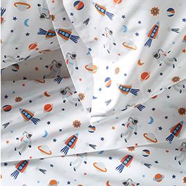 Space Party Kids Organic Outer Space Sheet Set