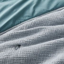 Aire Kids Organic Crinkle Blue Quilt