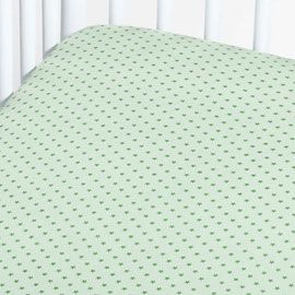 Green Star Fitted Crib Sheet