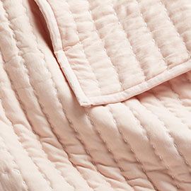 Pink Organic Heathered Jersey Baby Crib Quilt