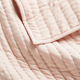 Pink Organic Heathered Jersey Baby Crib Quilt