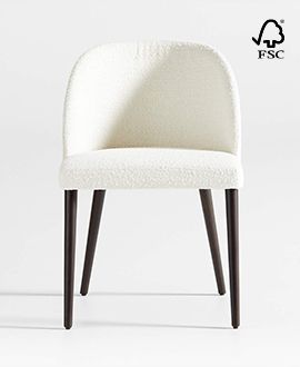 camille boucle dining chair