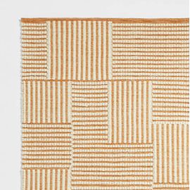 Flatweave Grid Yellow Rug