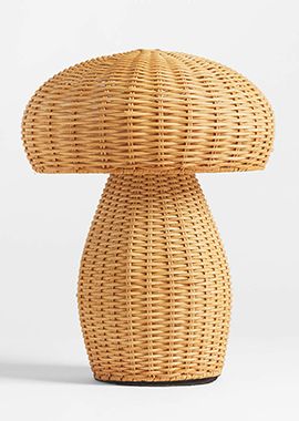 Wonderland Natural Wicker Rattan Lamp by Leanne Ford