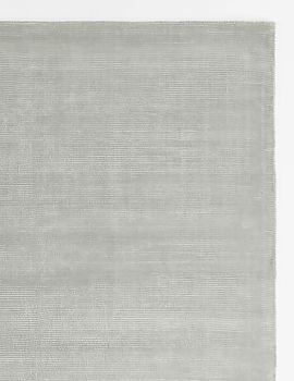 Viscose Double Striped Light Grey Rug