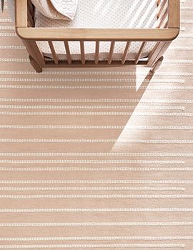 Alternating Lines Striped Light Pink Rug