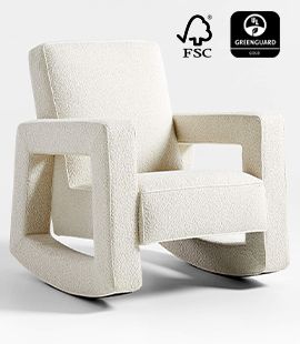 Rollin’ Cream Boucle Rocking Chair by Leanne Ford