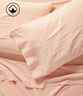 Supersoft Elegant Pink Gauze Organic Cotton Sheet Set