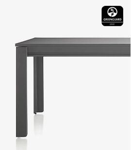 Adjustable Charcoal Wood Large Table with 23" Legs