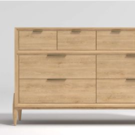 Bodie Wood Wide 8-Drawer Kids Dresser