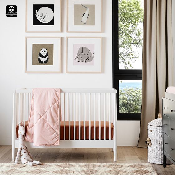 Hampshire White Wood Baby Crib