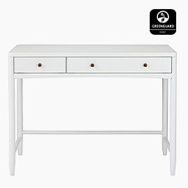 Hampshire White Wood 2-Drawer Kids Desk