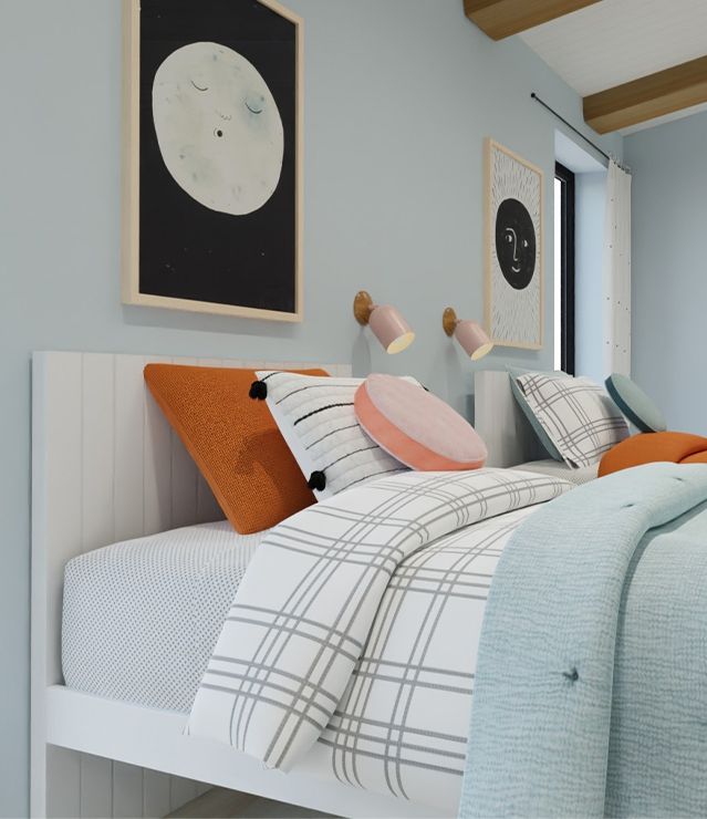 TIP #1 “Play with bedding. Mix and match to show individuality!"