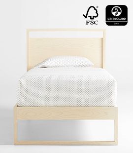 Gemini Kids Light Ash Wood Twin Bed