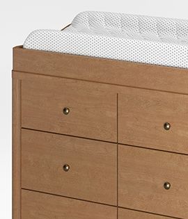 Hampshire Natural Brown Wood Wide Kids Dresser