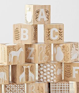 Etched Wooden Blocks