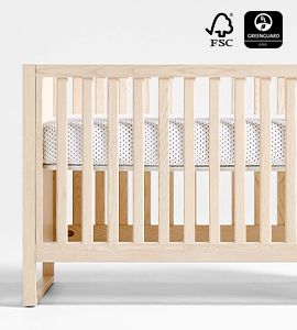 Gemini Light Ash Wood Crib