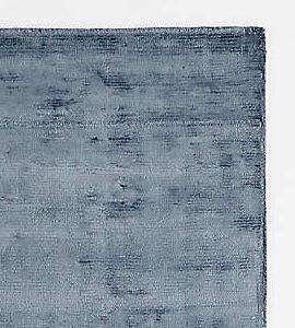 Viscose Double Striped Smoke Blue Rug