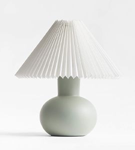 Flo Scalloped Ceramic Sage Green Table Lamp