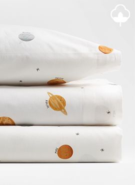 Kids Outer Orbit Organic Cotton Queen Sheet Set