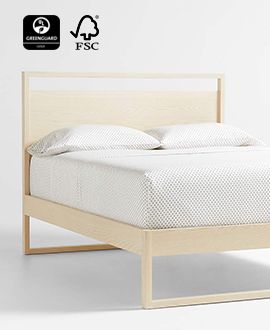 Gemini Kids Light Ash Wood Full Bed