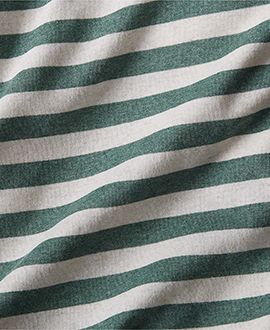 Comfy Tee Green Stripe Organic Cotton Jersey Duvet Cover