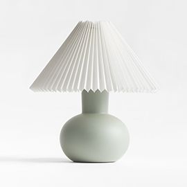 Flo Fluted Ceramic Sage Green Table Lamp