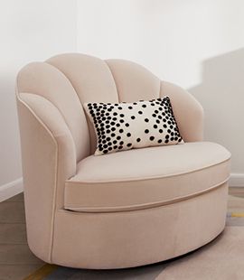 Avery Cream Velvet Nursery Swivel Chair