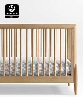 Bodie Natural Oak Wood Baby Crib