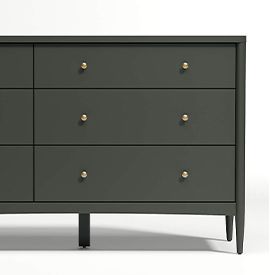 Hampshire Olive Green 6-Drawer Kids Dresser