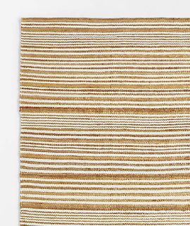 Striped Chenille Ivory Rug