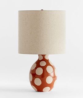 Dot Almond Brown Ceramic Table Lamp