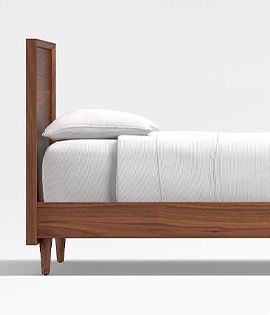 Tatum Mid-Century Walnut Wood Kids Bed