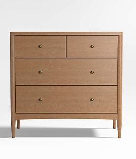 Hampshire Natural Brown Wood 4-Drawer Dresser