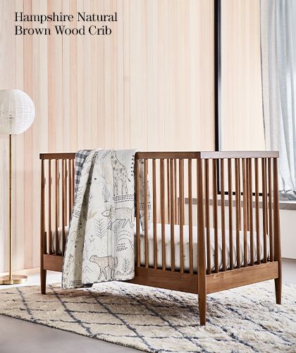 Hampshire Natural Brown Wood Crib