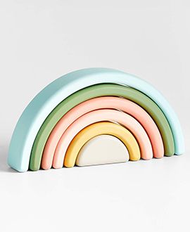 Wonder and Wise Rainbow Wooden Stacking Toy