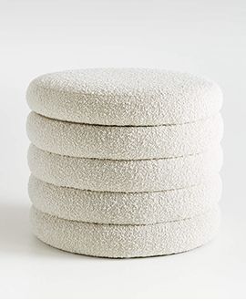 Snoozer Cream Storage Ottoman