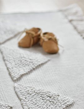 Ludic Handwoven Ivory Textured Kids Performance Rug