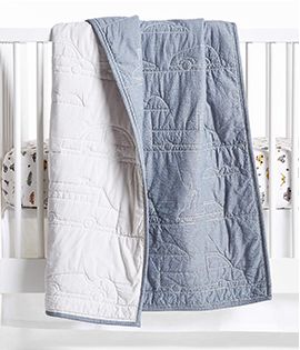 Transportation Organic Cotton Baby Crib Quilt