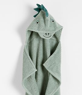 Dinosaur Organic Hooded Baby Towel