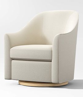 Lyric Natural Curved Nursery Swivel Chair