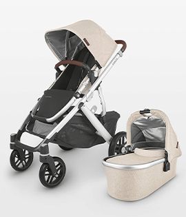 UPPAbaby® Vista V2 Declan Off-White Foldable Convertible Baby Stroller