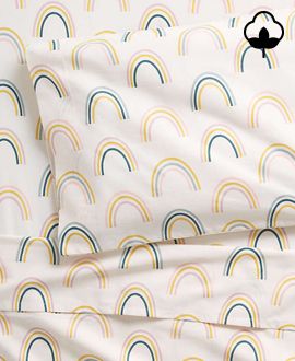 Asha Organic Cotton Rainbow Toddler Sheet Set