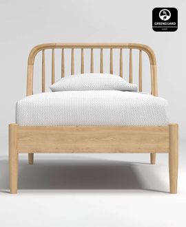 Bodie Spindle Oak Wood Kids Twin Bed