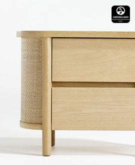 Canyon Natural Wood 2-Drawer Kids Nightstand by Leanne Ford