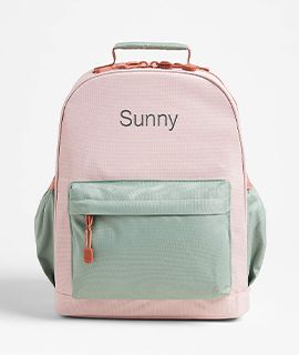 Colorblock Pink & Mint Kids Backpack