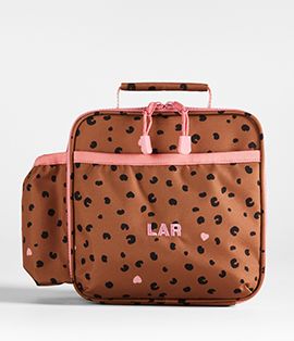 Cheetah Hearts Soft Insulated Kids Lunch Box