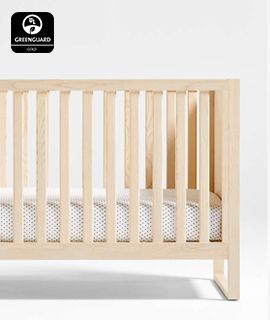 Gemini Light Ash Wood Baby Crib