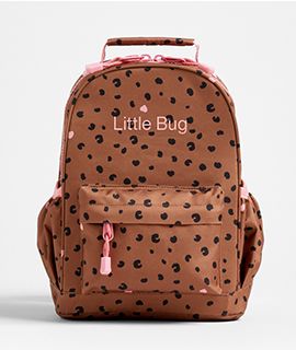 Cheetah Hearts Kids Backpack with Side Pockets